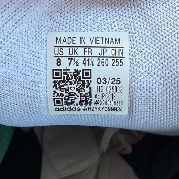 NIB Adidas Campus ADV Green Suede Gum Sole Sneakers Unisex Women’s 9 / Men’s 8 - Picture 9 of 12